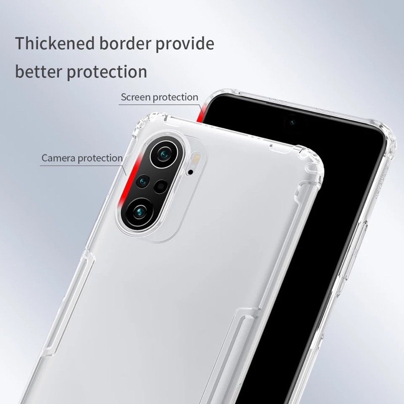 Redmi K40 K40pro Poco F3 MI 11X Pro Ốp lưng chính hãng Nillkin sống sốc trong suốt bảo vệ camera Chống ố vàng sạch đẹp
