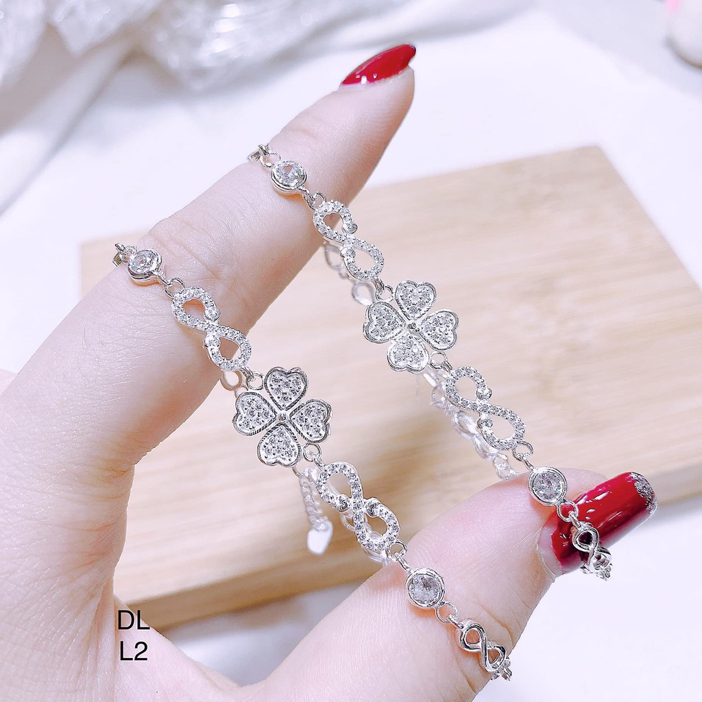 Lắc tay 4 lá bạc ta
