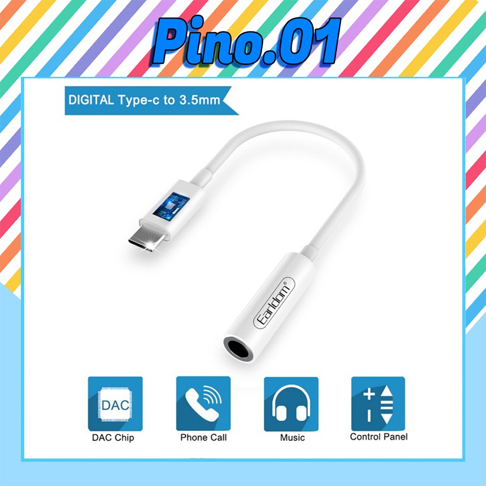 Jack Chuyển Từ Cổng Type-C Sang Cổng Tai Nghe 3.5 +Cổng Sạc Chính Hãng Earldom