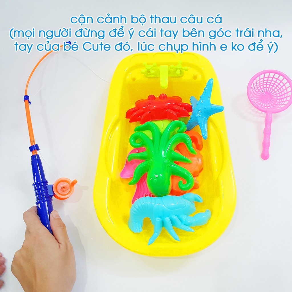Đồ chơi câu cá cho bé ( video và ảnh thật), cần câu cá bằng nhựa trẻ em, Do Choi Cau Ca Tre Em