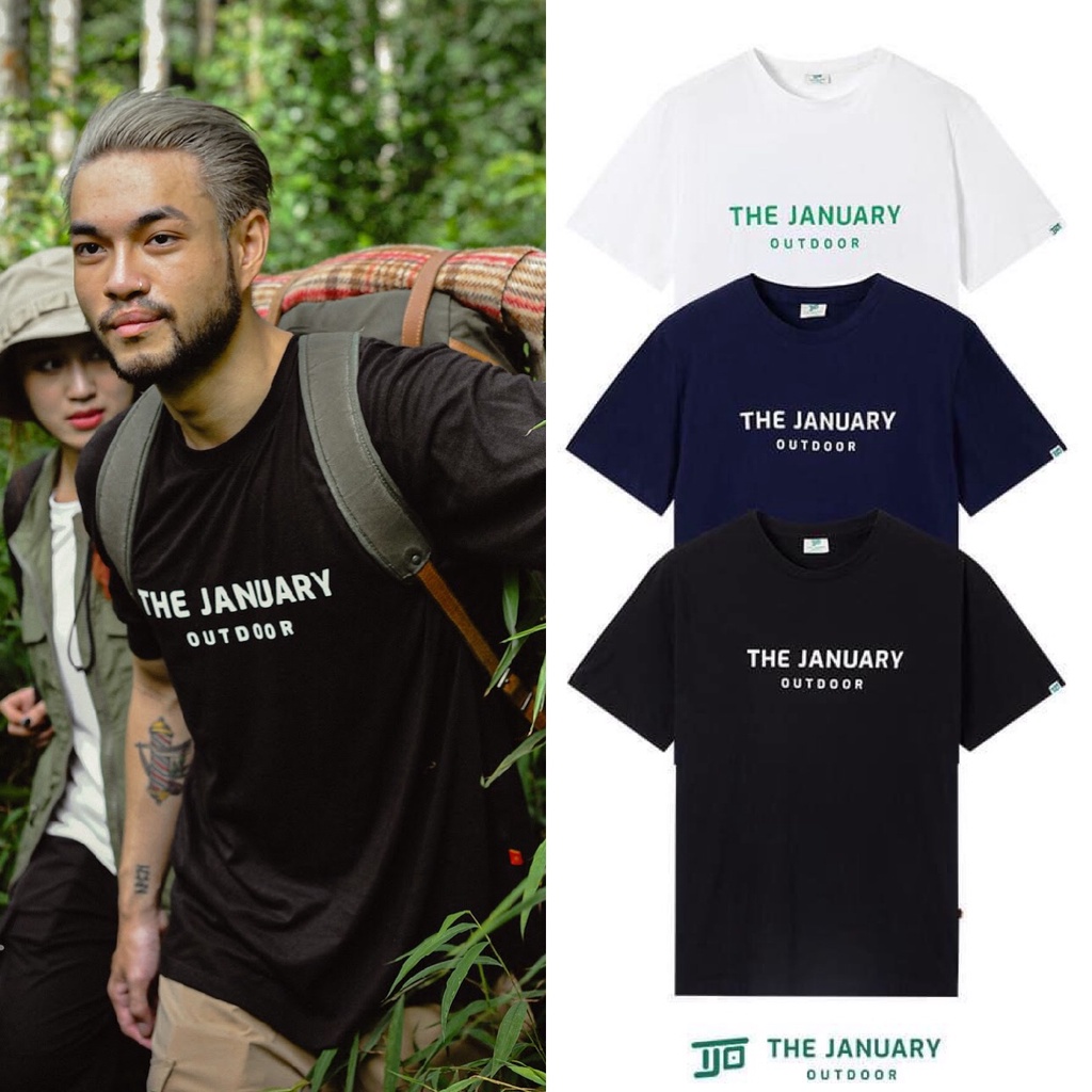 Áo thun cotton Unisex TJO bản in logo Classic