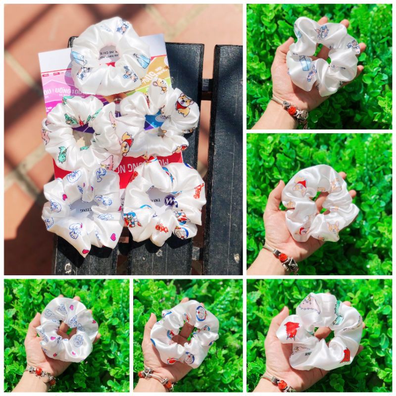 Sỉ 100 scrunchies phi bóng mẫu hót