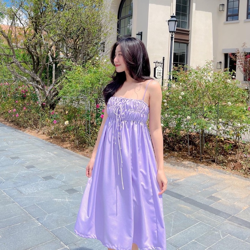 Đầm CECY - Đầm 2 dây nhún ngực