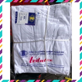 Áo lót nam có tay 100% cotton trắng LEDATEX siêu rẻ, siêu đẹp
