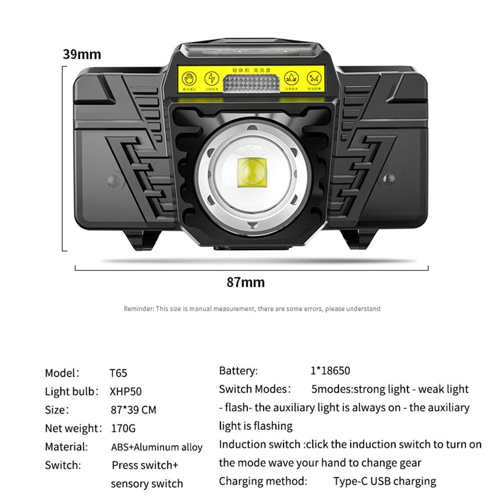 GOGOUP Đèn Pha XHP50 Cảnh Báo Siêu Sáng Tiện Dụng Khi Đi Câu Cá / Leo Núi