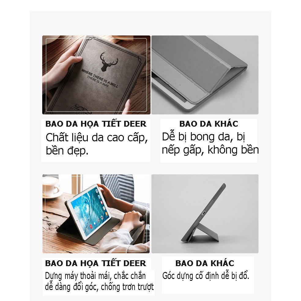 [FREESHIP] Bao da Huawei Dtab D-01J - M3 8.4 inch cao cấp | Họa tiết Deer | Tặng kèm bút cảm ứng và que chọc sim | BigBuy360 - bigbuy360.vn