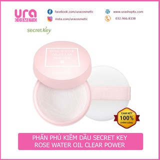 Phấn Phủ Bột kiềm dầu Secret Key Rose Water Oil Clear Powder 5g