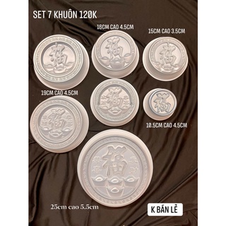khuôn nhựa 2in 1 ấn xôi combo ngày tết có 6 mẫu