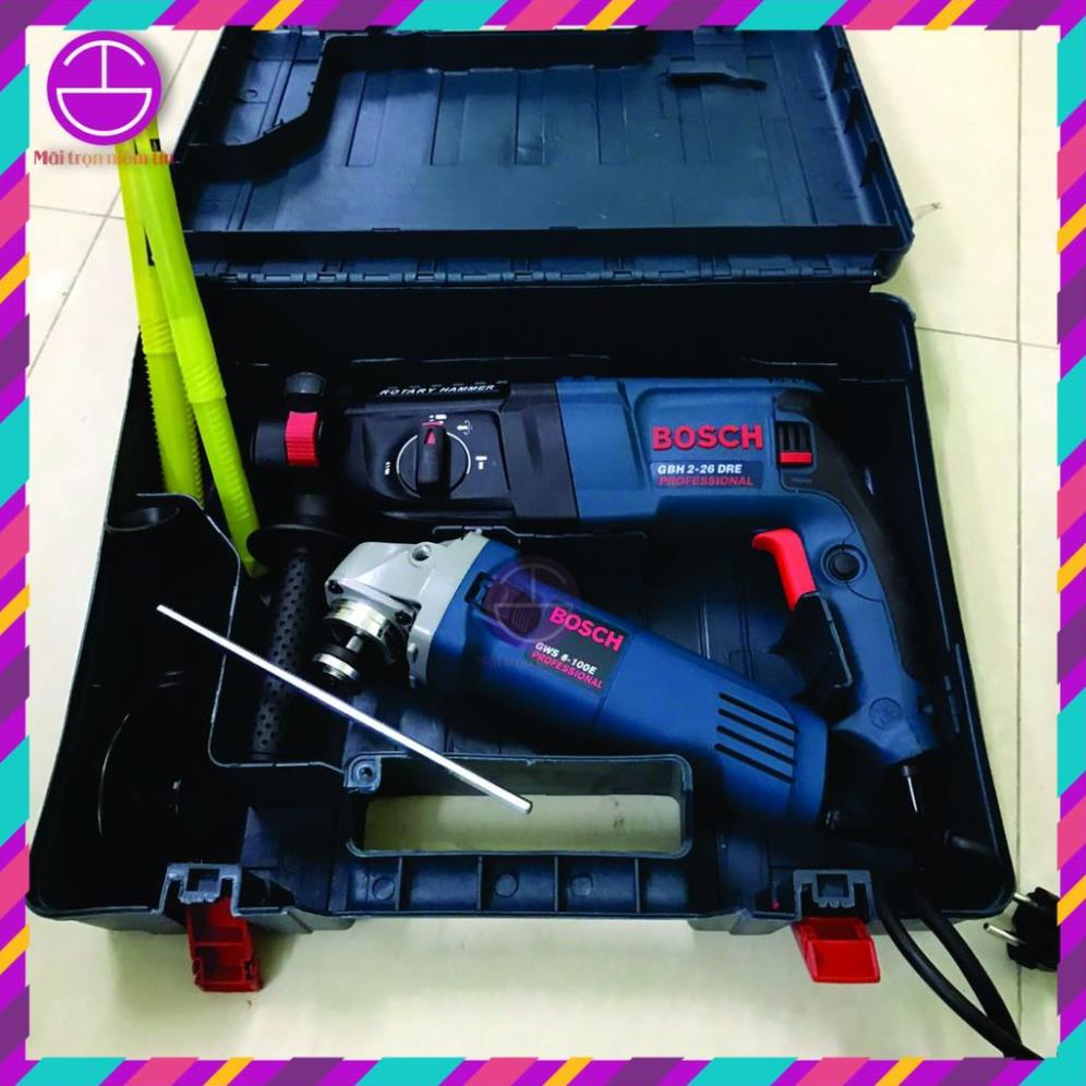Bộ Combo Máy khoan bê tông Bosch và Máy cắt cầm tay Bosch lõi đồng