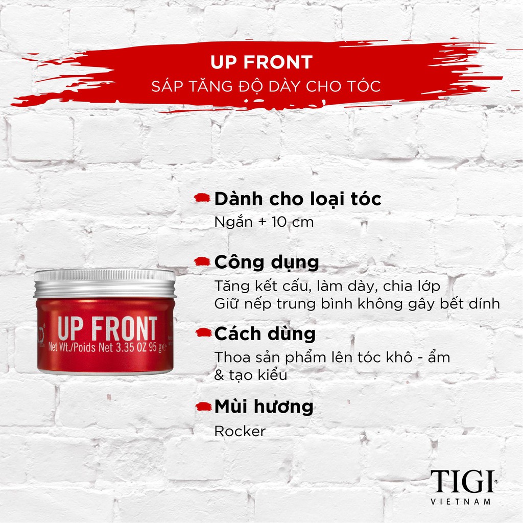 Sáp tạo kiểu tăng độ dày Tigi Bed Head Up Front Rocking Gel Pomade 95g