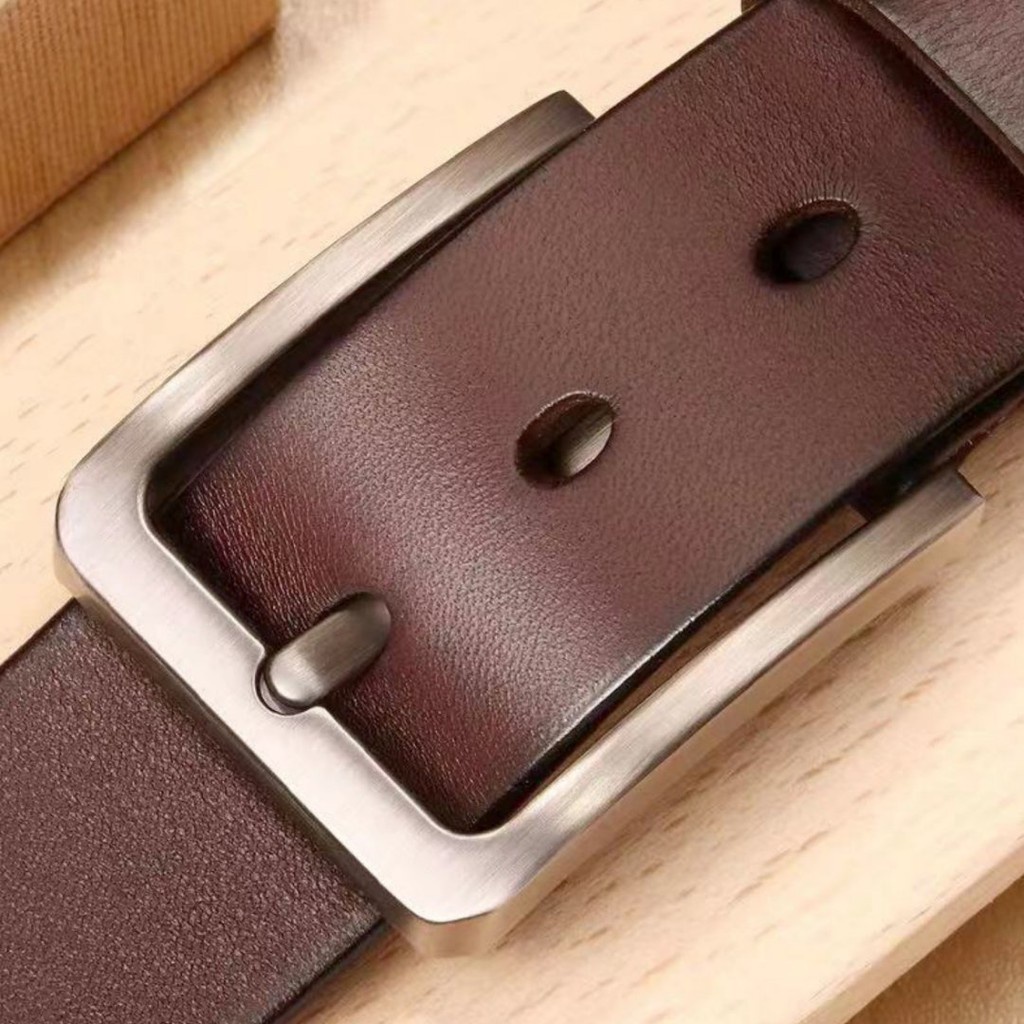 Thắt Lưng Da Thật 100% Khóa Cài Dài Chất Lượng Cao Cho Nam