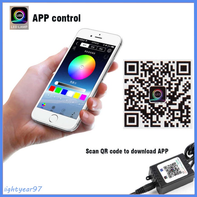 Bộ 2 Dải Đèn Led RGB DRL APP Nhiều Màu Sắc Dành Cho Xe Hơi