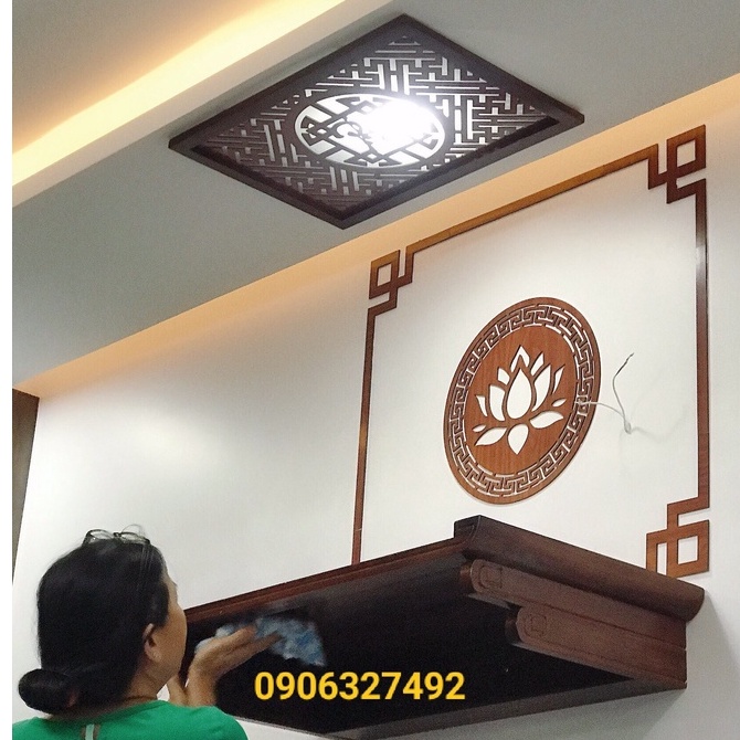 Bán kệ thờ treo tường tại tphcm 48x81 màu cánh dán