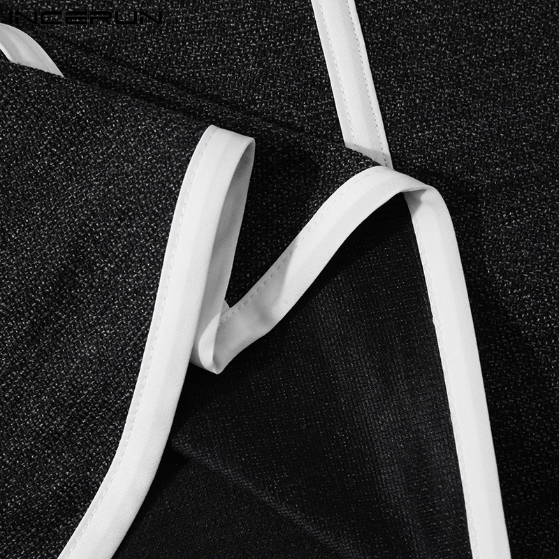 Áo sát nách INCERUN cổ tròn thời trang mùa hè dành cho nam