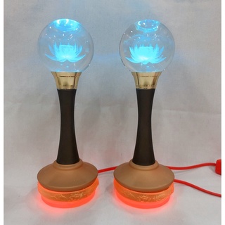 Bộ 2 cái đèn trang trí bàn thờ led pha lê đổi màu -90018