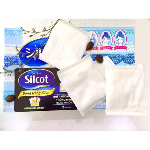 Bông Tẩy Trang Silcot - xanh dương ( 82 miếng ) [SỐ 1 NHẬT BẢN]