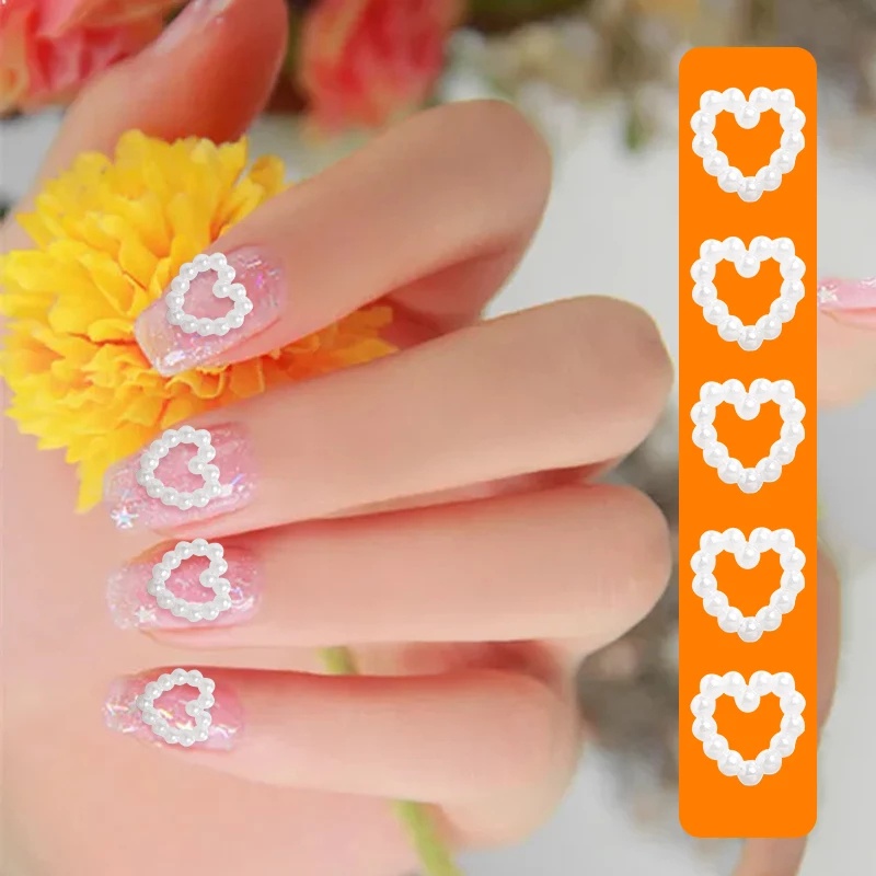 Set 10 Phụ Kiện Ngọc Trai Giả 3D Đính Móng Tay Trang Trí