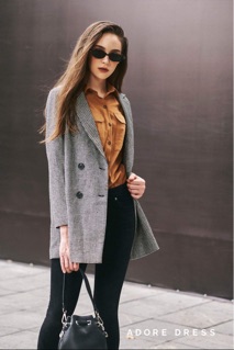 Áo khoác dạ cashmere nữ