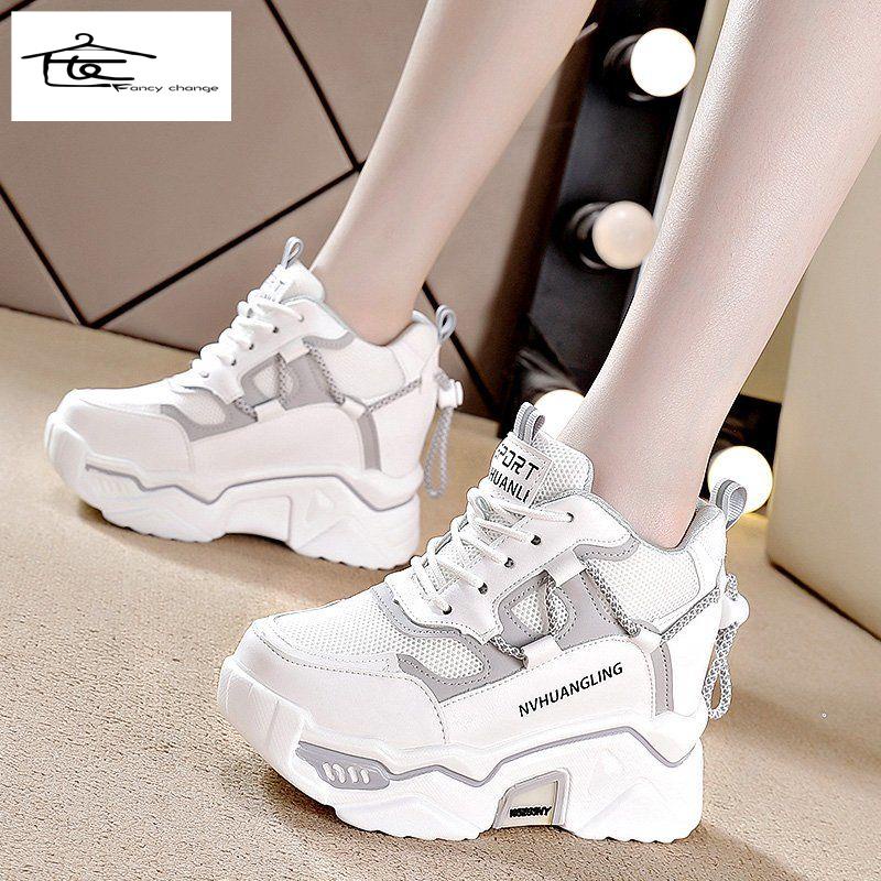 Giày Thể Thao Nữ Đế Dày Tăng Chiều Cao Phong Cách Mới Năm 2021