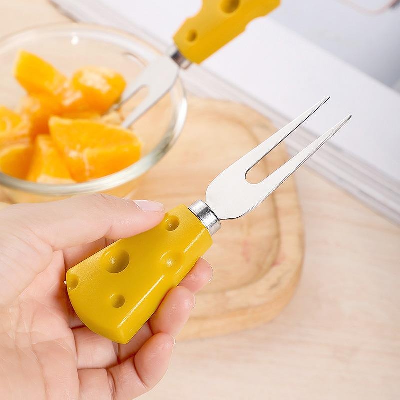 Dĩa Ăn Hoa Quả Inox Phô Mai Decor Văn Phòng Cute