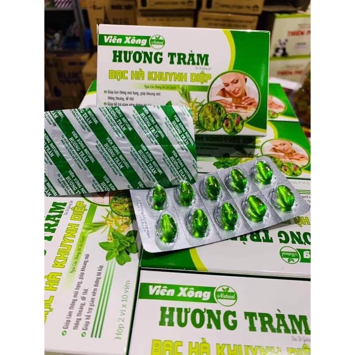 Viên xông Natural Hương tràm ( 2 vỉ x 10 viên)