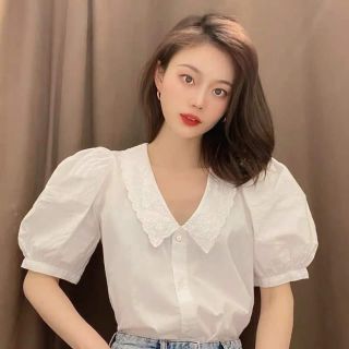 Áo sơ mi pha cổ ren