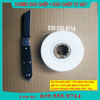 Bộ sản phẩm ghép cây gồm dao gập và giấy ghép cây 3cm- siêu sale