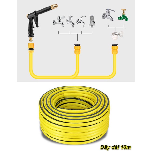 Bộ Vòi Và Dây Xịt Rửa Gia Đình Super Pressure Bền Bỉ Theo Thời Gian (10M)