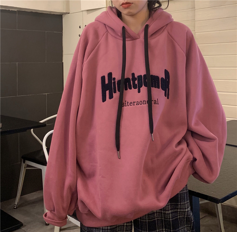 Áo Hoodie Mỏng Dáng Rộng Phong Cách Harajuku Hàn Quốc