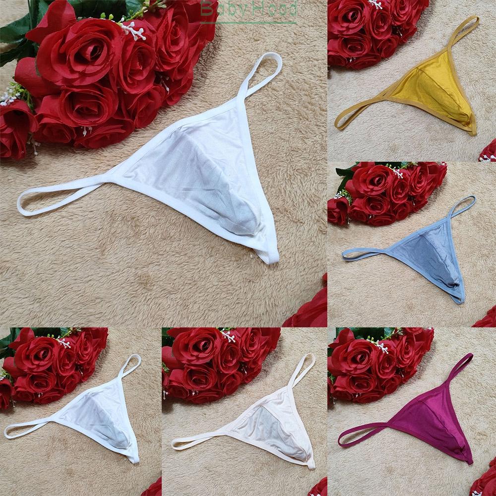 Men Bikini Soild Color Briefs Lingerie Low Waist Panties Pouch Sexy Sheer#BBHOOD