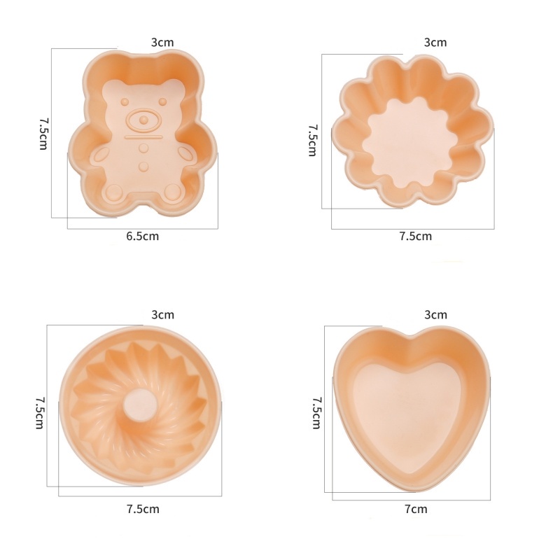 Khuôn silicon dùng cho làm bánh, thạch rau câu