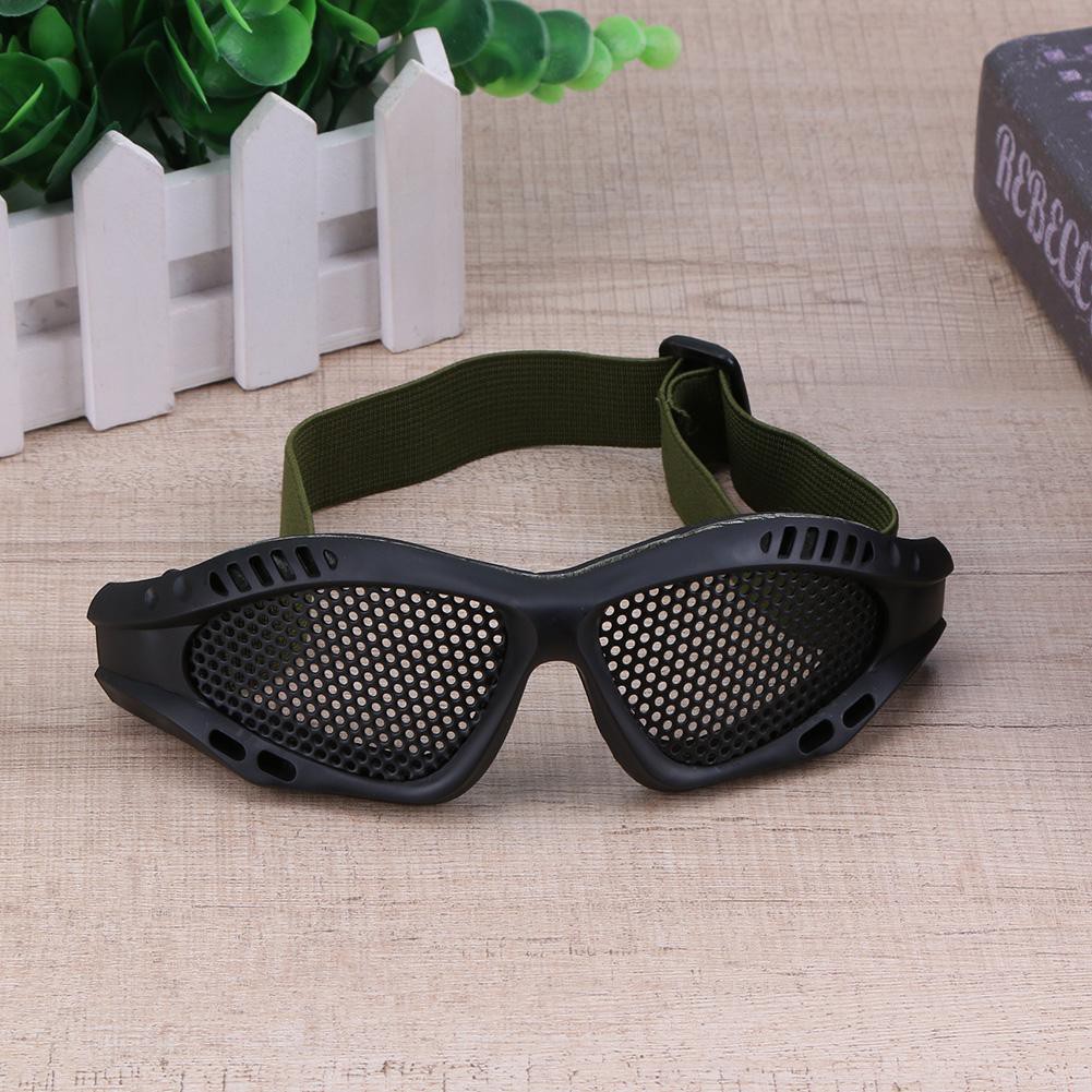 Metal Mesh Tactical Glasses Eye Protection Shock Resistant Goggles