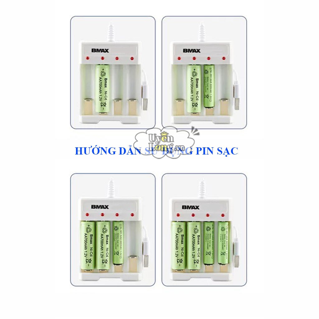 Bộ Pin Sạc Và Sạc Pin AA, AAA - 700mAh Các Loại