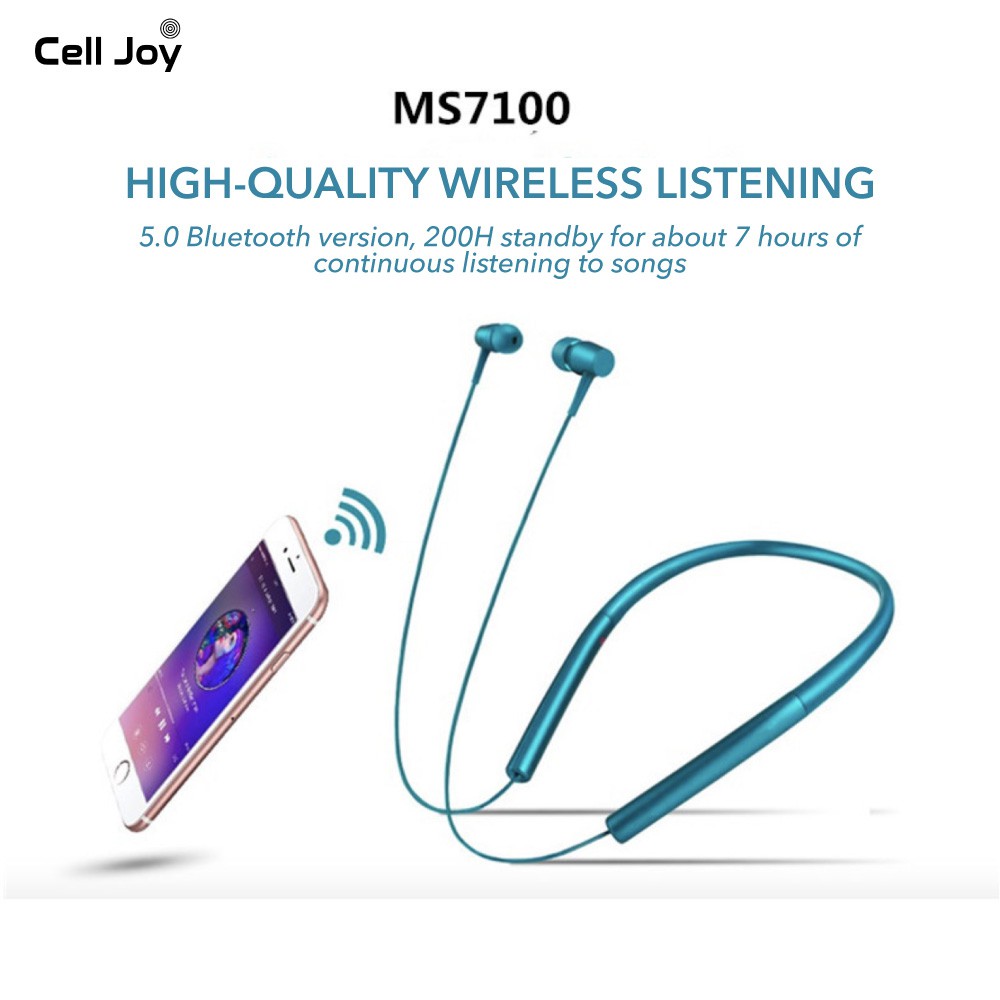 Tai nghe Bluetooth đeo cổ chạy bộ APULI MS7100 Super Bass pin cực trâu