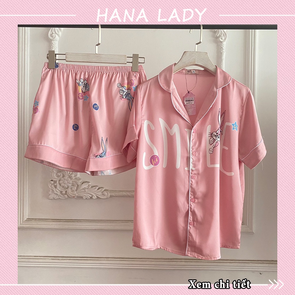 Đồ ngủ nữ - Bộ ngủ pijama mặc nhà tay cộc cao cấp PJ482