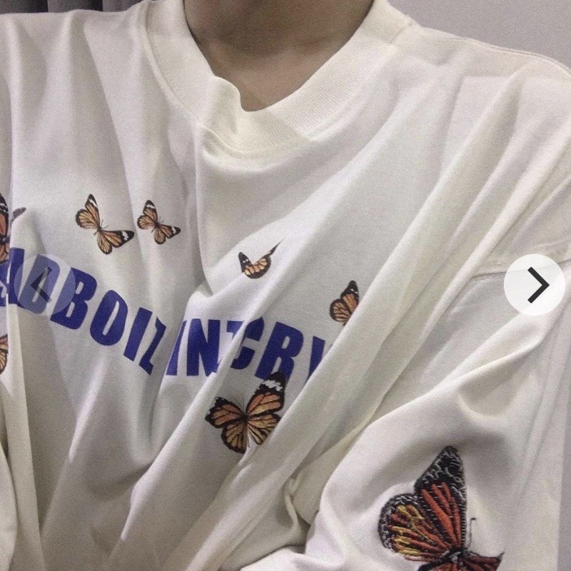 Áo Thun Sad Boiz Dreamy Butterfly Thêu Bướm + Mặt Cười Nam Nữ - Form Unisex 40-90kg MYMO SHOP
