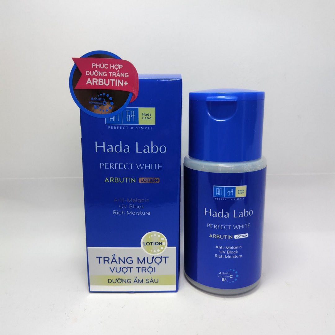 Kem dưỡng ẩm trắng da tối ưu Hada Labo Perfect white 50g [ tặng sữa rửa mặt Hada Labo ]