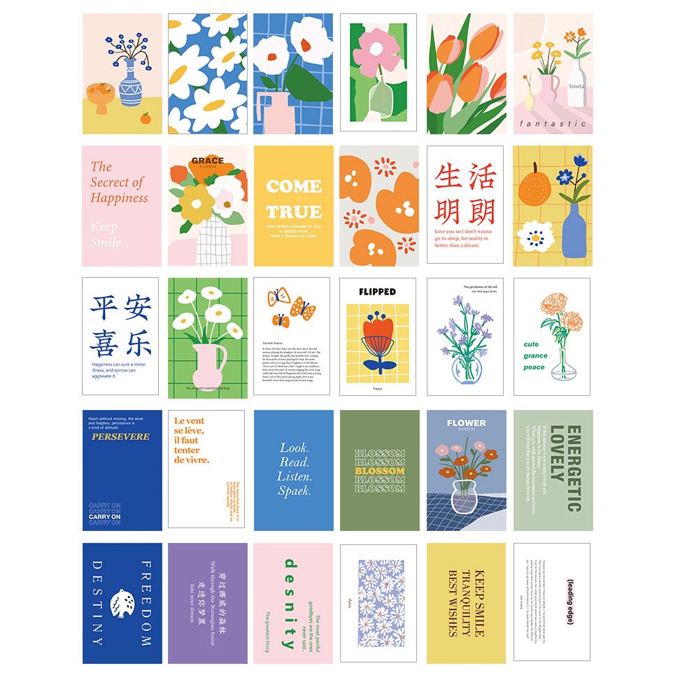 Thẻ Giấy Dán Tường Trang Trí Phông Nền Chụp Ảnh Diy Hình Hoa Tulip Phong Cách Hàn Quốc