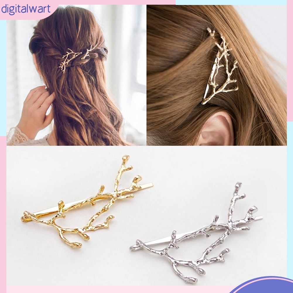 Kẹp tóc kim loại hình sừng nai/ nhánh cây đáng yêu độc đáo cho nữ
