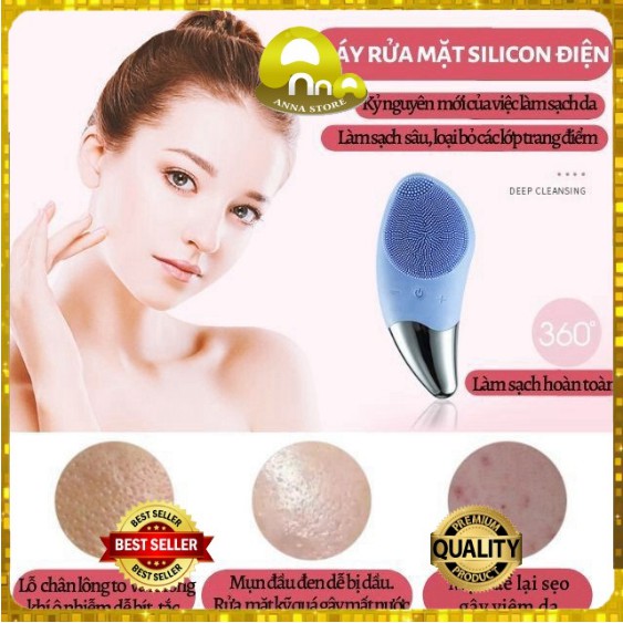 [CHÍNH HÃNG 1 ĐỔI 1] Máy Rửa Mặt Massage Nâng Cơ- Xoá Nhăn, Sonic Facial Brush 3 IN 1, Sóng siêu âm mới nhất 2020 | Thế Giới Skin Care