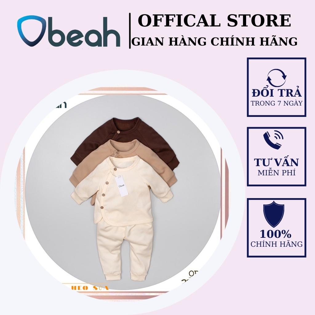 Body bé trai, Set body cài chéo chất liệu cotton tổ ong cho bé (có mũ cho size newborn) Fullsize NB đến 90 OBEAH