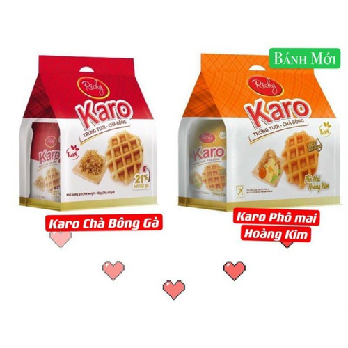 [Q.3] QUẬN 3 [HOẢ TỐC] [RẺ NHẤT SHOPEE] MỘT TÚI BÁNH KARO TRỨNG CHÀ BÔNG TƯƠI PHƠ MAI RICHY 2 VỊ LOẠI DATE MỚI NHẤT