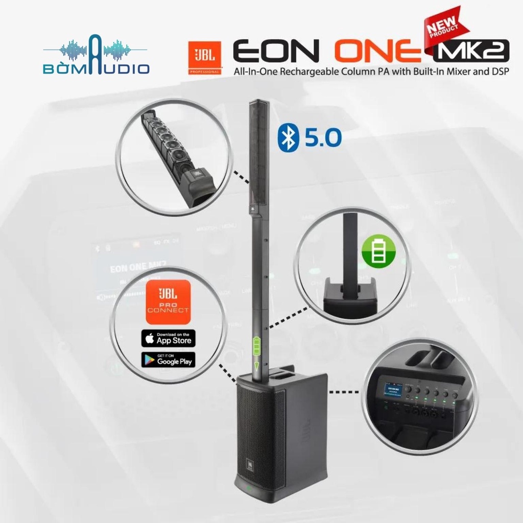 JBL EON ONE MK2 | Loa Cột Trình Diễn Di Động | Hàng Chính Hãng _ Mới 100%