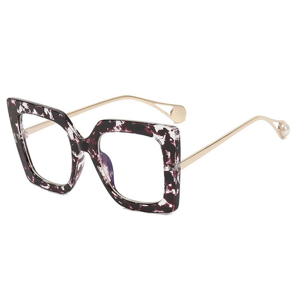 Kính Chống Bức Xạ Hàn Quốc WMES15H Tròng Vuông Trong Suốt Cho Nữ