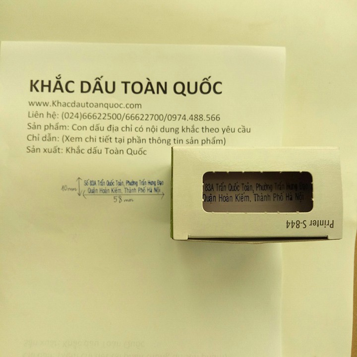 Khắc dấu Địa Chỉ có nội dung theo yêu cầu