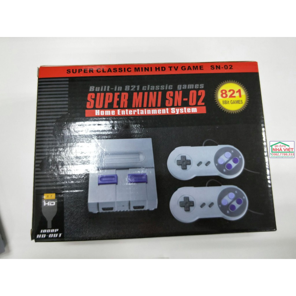 [Mã 229ELSALE hoàn 7% đơn 300K] Máy chơi điện tử 4 nút Super Mini HDMI NES 821 trò chơi