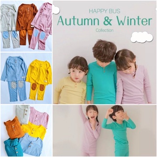 Bộ cotton gân trơn đắp gối vải Hàn bé trai bé gái 10-25kg