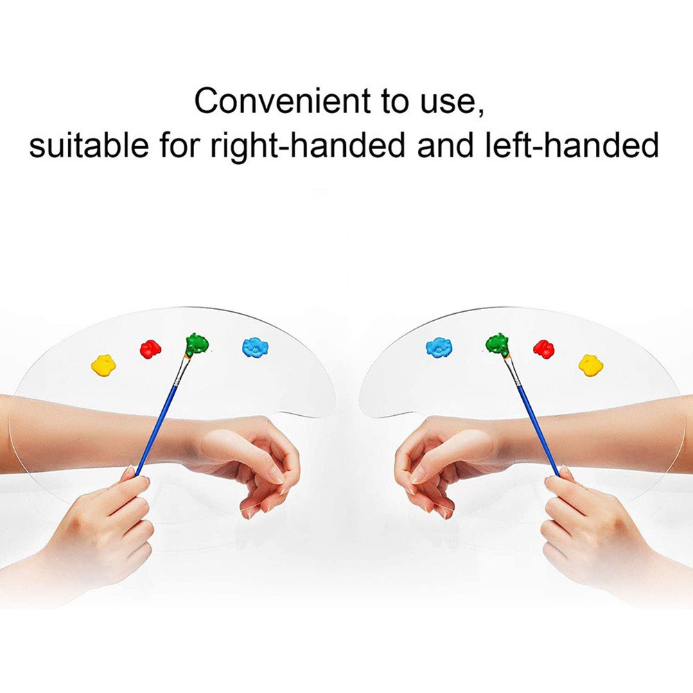 Khay pha màu nước hình oval bằng acrylic trong suốt chuyên dụng dành cho họa sĩ