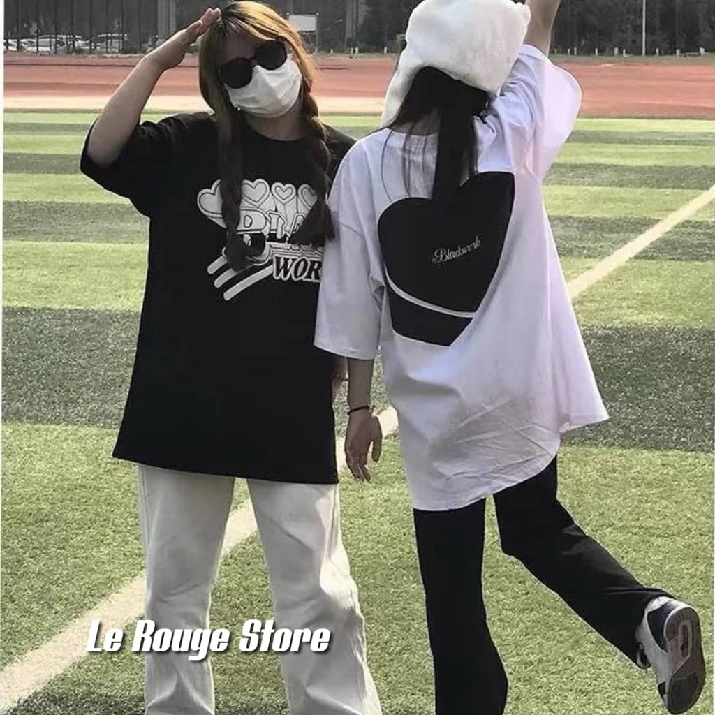 Áo thun unisex in chữ Black Work local brand Trung phong cách hiphop cá tính Heart in Heart có size (