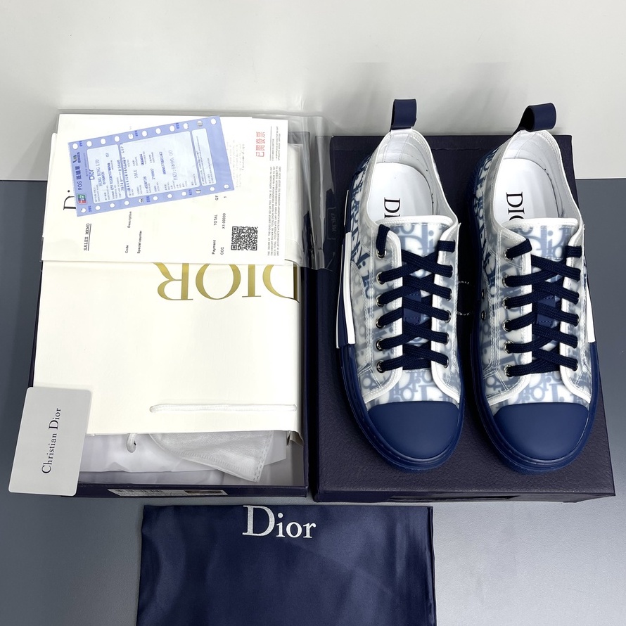 Giày sneaker Dior B36 tím than họa tiết monogram LA 2022 on web fullbox